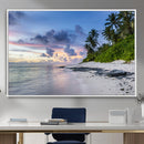 Tropical Beach Wall Art Canvas Print – Framed Sunset Glow