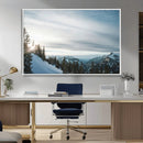 Snowy Mountains Wall Art Canvas Print – Framed Alpine by MyGreatCanvas | Canvas Wall Art Prints | Photo Prints & Wall Decor