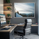 Snowy Mountain Wall Art Canvas Print – Frosty Peaks Alpine