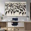 Wild Horse Stampede Wall Art Canvas Print – Monochrome by MyGreatCanvas | Canvas Wall Art Prints | Photo Prints & Wall Decor