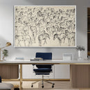 Wild Horse Stampede Wall Art Canvas Print – Monochrome by MyGreatCanvas | Canvas Wall Art Prints | Photo Prints & Wall Decor