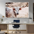 Majestic Texas Longhorn Bull Wall Art Canvas Print – Rustic by MyGreatCanvas | Canvas Wall Art Prints | Photo Prints & Wall Decor