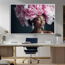 Black Beauty Petal Crown Wall Art Canvas Print – Floral by MyGreatCanvas | Canvas Wall Art Prints | Photo Prints & Wall Decor