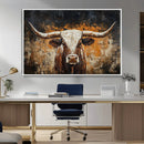 Abstract Longhorn Bull Wall Art Canvas Print – Vintage by MyGreatCanvas | Canvas Wall Art Prints | Photo Prints & Wall Decor