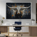 Rustic Longhorn Bull Wall Art Canvas Print – Vintage Western by MyGreatCanvas | Canvas Wall Art Prints | Photo Prints & Wall Decor