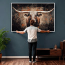 Abstract Longhorn Wall Art Canvas Print – Vintage Western by MyGreatCanvas | Canvas Wall Art Prints | Photo Prints & Wall Decor