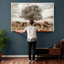 Texas Longhorn Cattle Wall Art, Rustic Western Ranch Canvas by MyGreatCanvas | Canvas Wall Art Prints | Photo Prints & Wall Decor