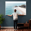 Aerial Beach Wall Art Canvas Print, Coastal Ocean Waves and by MyGreatCanvas | Canvas Wall Art Prints | Photo Prints & Wall Decor