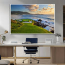 Coastal Golf Course Wall Art Canvas Print – Sunset with by MyGreatCanvas | Canvas Wall Art Prints | Photo Prints & Wall Decor