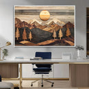 Wooden Mountain Layers Art – Rustic Pine Tree Landscape by MyGreatCanvas | Canvas Wall Art Prints | Photo Prints & Wall Decor