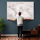 Customize Large Push Pin World Map Wall Art Canvas Print – by MyGreatCanvas | Canvas Wall Art Prints | Photo Prints & Wall Decor