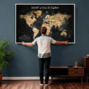 Personalized World Map Print | Customize Map with Push Pin by MyGreatCanvas | Canvas Wall Art Prints | Photo Prints & Wall Decor