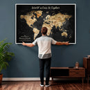 Personalized World Map Print | Customize Map with Push Pin
