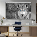 Wild Wolf Blue Eye Wall Art Canvas Print