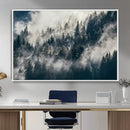 Foggy Pine Forest Wall Art – Framed Black White Nature by MyGreatCanvas | Canvas Wall Art Prints | Photo Prints & Wall Decor