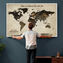 Custom Push Pin World Map Wall Art Canvas Print – by MyGreatCanvas | Canvas Wall Art Prints | Photo Prints & Wall Decor