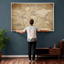 Personalized World Map Wall Art – Customizable Push Pin Map