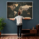 Custom Push Pin World Map Wall Art – Personalized Travel by MyGreatCanvas | Canvas Wall Art Prints | Photo Prints & Wall Decor