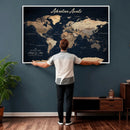 Custom Push Pin World Map Canvas Print – Custom Framed by MyGreatCanvas | Canvas Wall Art Prints | Photo Prints & Wall Decor