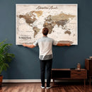 Custom Push Pin World Map Wall Art Canvas Print – by MyGreatCanvas | Canvas Wall Art Prints | Photo Prints & Wall Decor