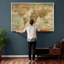 Personalized Custom World Map Wall Art Print – Add Your