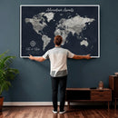Personalized World Map Canvas – Custom Framed Push Pin by MyGreatCanvas | Canvas Wall Art Prints | Photo Prints & Wall Decor