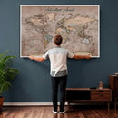 Custom Push Pin World Map Wall Art Canvas Print – by MyGreatCanvas | Canvas Wall Art Prints | Photo Prints & Wall Decor