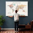 Custom Push Pin World Map Wall Art Canvas Print – by MyGreatCanvas | Canvas Wall Art Prints | Photo Prints & Wall Decor
