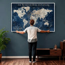Custom Push Pin Travel Map Wall Art Canvas Print – by MyGreatCanvas | Canvas Wall Art Prints | Photo Prints & Wall Decor