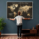 Personalized Push Pin World Map Canvas – Custom Framed by MyGreatCanvas | Canvas Wall Art Prints | Photo Prints & Wall Decor