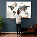 Custom Push Pin World Map Wall Art Canvas Print – by MyGreatCanvas | Canvas Wall Art Prints | Photo Prints & Wall Decor