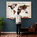 Personalized Push Pin World Map Canvas – Custom Framed by MyGreatCanvas | Canvas Wall Art Prints | Photo Prints & Wall Decor