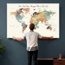 Custom Push Pin World Map Wall Art Canvas Print – by MyGreatCanvas | Canvas Wall Art Prints | Photo Prints & Wall Decor