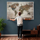 World Map Canvas Print – Framed Detailed Map of the World by MyGreatCanvas | Canvas Wall Art Prints | Photo Prints & Wall Decor