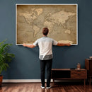 World Map Canvas Print – Framed Travel Map Wall Art for by MyGreatCanvas | Canvas Wall Art Prints | Photo Prints & Wall Decor
