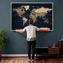 World Map Canvas Print – Detailed Map of the World Wall Art