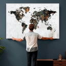 Large World Map Canvas Print – Framed Travel Map Wall Art