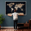 Grunge Wall Art World Map Canvas Print by MyGreatCanvas | Canvas Wall Art Prints | Photo Prints & Wall Decor