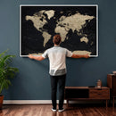 World Map Wall Art Print – Detailed Map of the World Wall by MyGreatCanvas | Canvas Wall Art Prints | Photo Prints & Wall Decor
