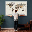 World Map Wall Art Print by MyGreatCanvas | Canvas Wall Art Prints | Photo Prints & Wall Decor