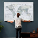World Map Canvas Print – Detailed Map of the World Wall Art