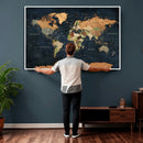 Vintage World Map Canvas Wall Art – Detailed Map with by MyGreatCanvas | Canvas Wall Art Prints | Photo Prints & Wall Decor
