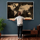World Map Canvas Print – Detailed Map of the World Wall Art