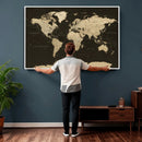 World Map Canvas Print – Framed World Map Wall Art for