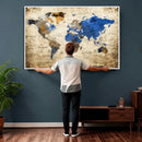 World Map Canvas Print – Colorful Abstract Travel Map, by MyGreatCanvas | Canvas Wall Art Prints | Photo Prints & Wall Decor