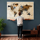 World Map Canvas Print – Framed Travel Map Wall Art for by MyGreatCanvas | Canvas Wall Art Prints | Photo Prints & Wall Decor