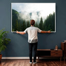 Misty Mountain Forest Canvas Print, Foggy Pine Trees Nature by MyGreatCanvas | Canvas Wall Art Prints | Photo Prints & Wall Decor