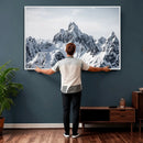 Snowy Mountain Range Canvas Print, Alpine Peaks Landscape by MyGreatCanvas | Canvas Wall Art Prints | Photo Prints & Wall Decor