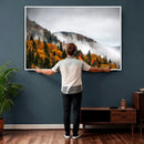 Autumn Forest Wall Art Canvas Print, Foggy Mountain by MyGreatCanvas | Canvas Wall Art Prints | Photo Prints & Wall Decor
