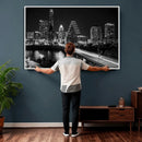 Austin Skyline Wall Art Canvas Print, Austin Downtown Night by MyGreatCanvas | Canvas Wall Art Prints | Photo Prints & Wall Decor
